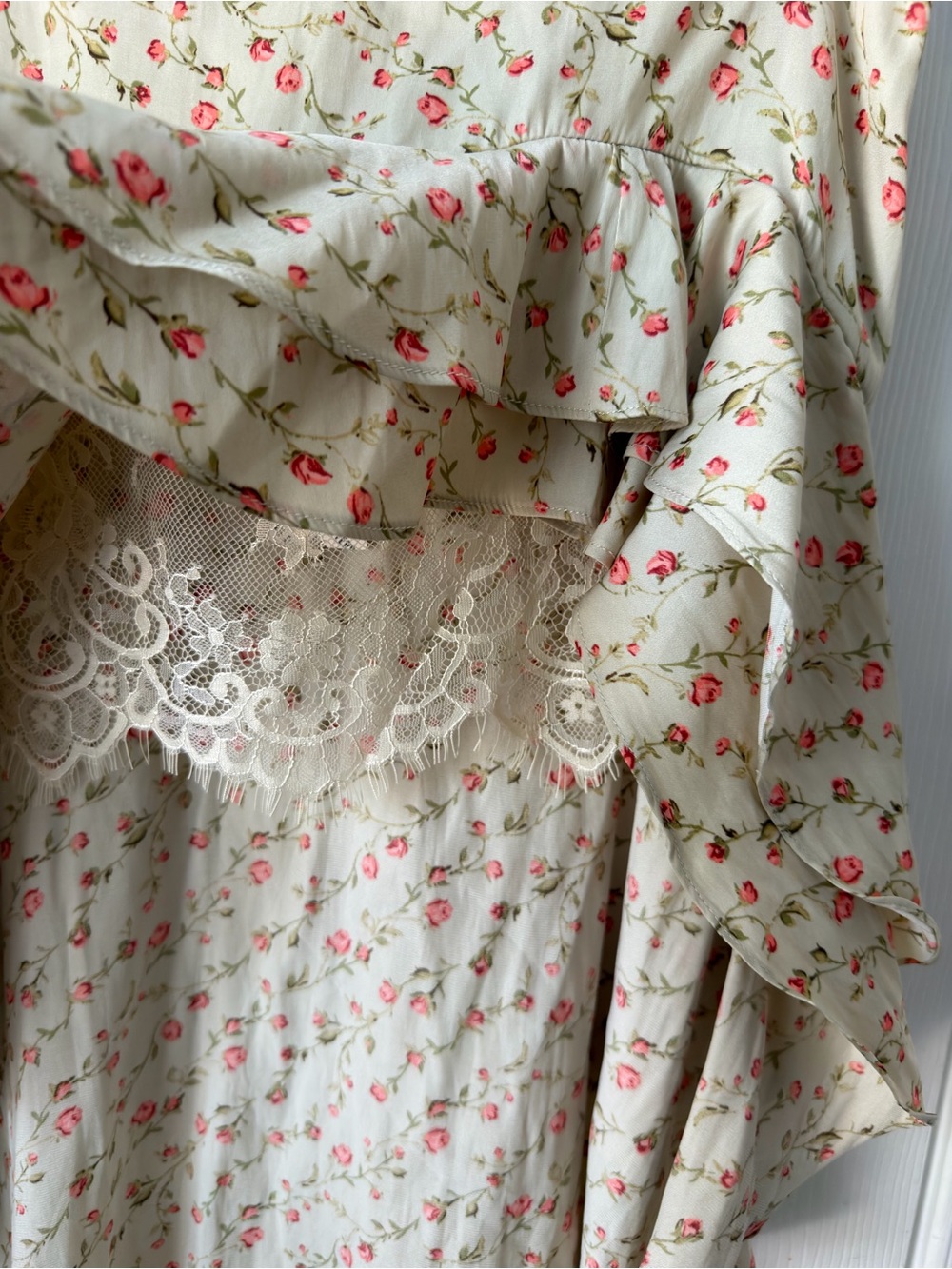 NWT Kimchi Blue Botanical Floral Ruffle Mini Skirt Size M - Picture 6 of 11